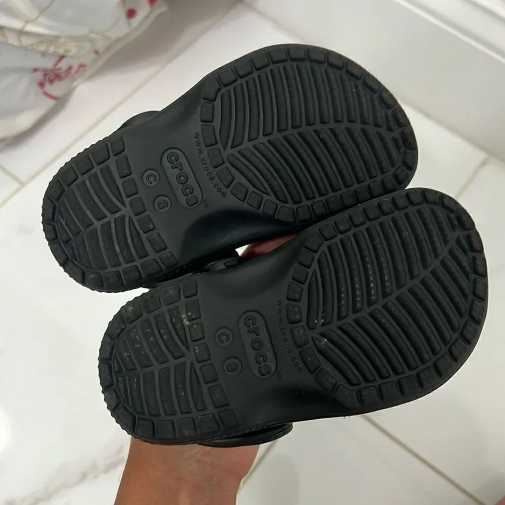Baby Crocs - Toddler Shoes - Black - Size 6 - Excellent Condition